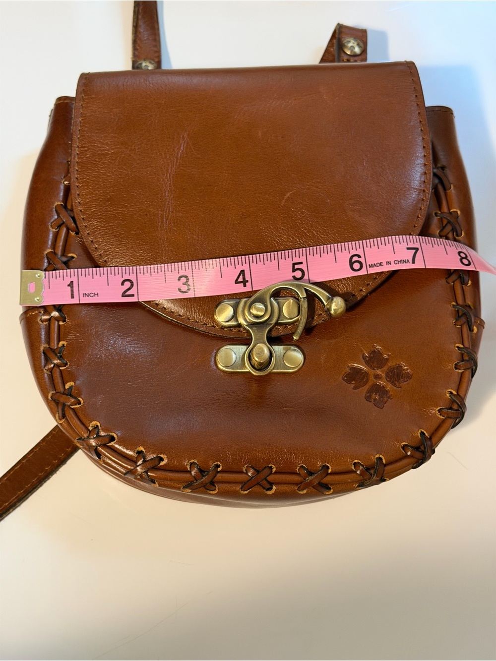 Patricia Nash Brown Leather Crossbody Saddle Bag - Picture 8 of 9